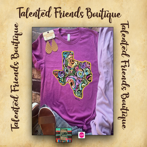 Texas Acrylic Flowers T-shirt