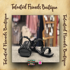 Miss Vault Braided Sandal  - Black