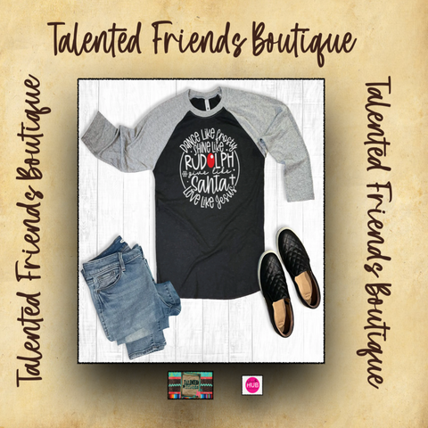 Dance Like Frosty Raglan Sleeve T-shirt