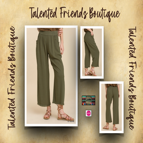 Miss Tight Schedule Pants - Lt Olive
