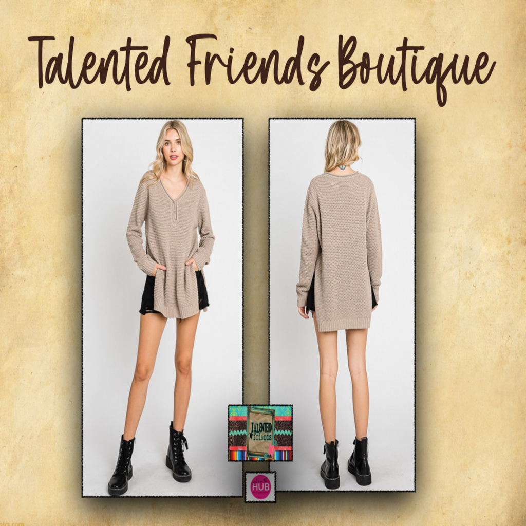 Miss Keep You Happy Sweater - Taupe
