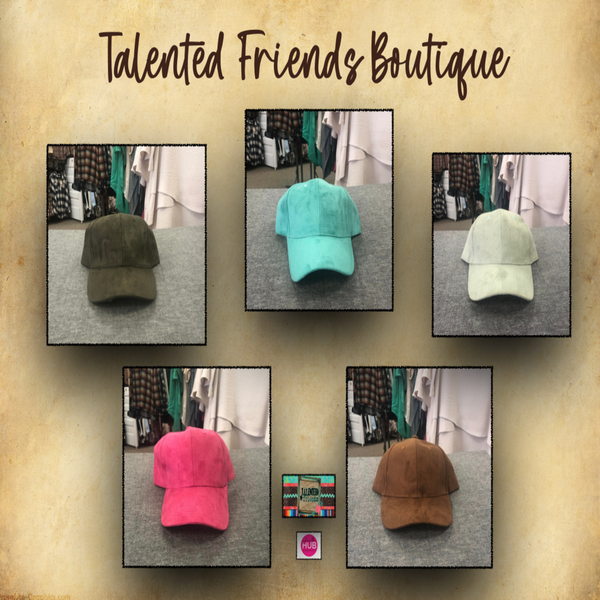 Faux Suede Caps