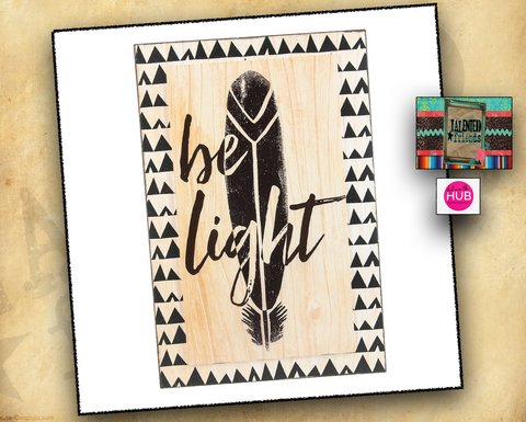 "Be Light" Feather Wall Decor