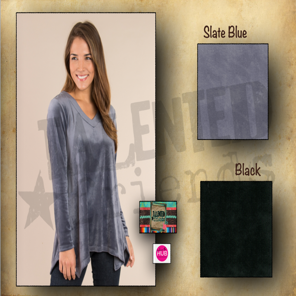 Miss Velvet Sharkbite Top