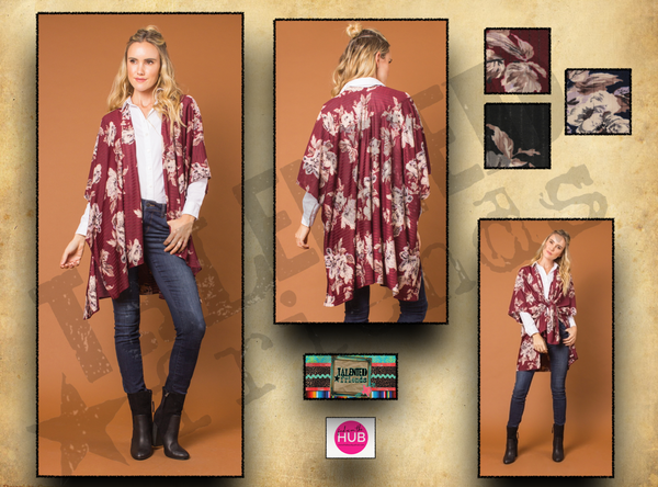 Miss Falling For Floral Wrap