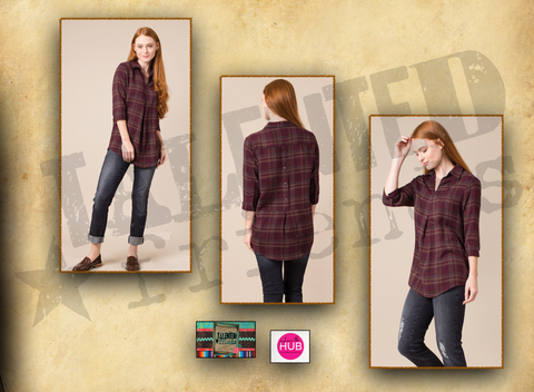 Miss Gathered In Plaid Top