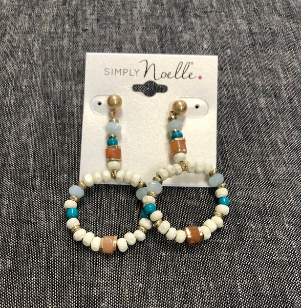 Beaded Dangle Earrings - 4 Colors